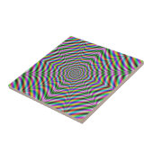 Carreau Douze Pointed Psychedelic Web tuile (Côté)