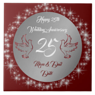 Carreau Dove Customize Happy Silver 25e Anniversaire