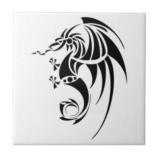 Carreau Dragissous V1 - dragon noir