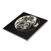 Carreau Dragon Avec Tigre Tattoo YIN Et Yang Beast Combat (Côté)