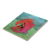Carreau Dragon Bébé Rouge (Côté)