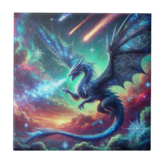 Carreau Dragon bleu