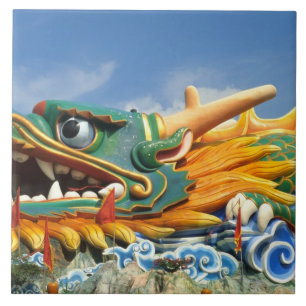 Carreau Dragon célèbre à Haw Par Villa à Singapour Asie