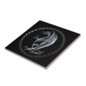 Carreau Dragon Celtique Argent (Côté)