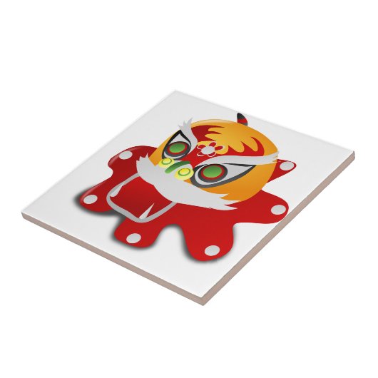 Carreau dragon chinois (Côté)