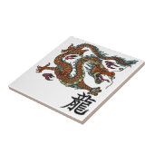 Carreau Dragon chinois sur la tuile (Côté)