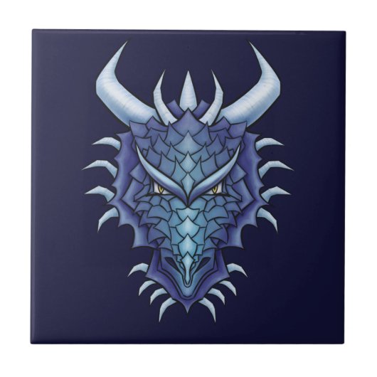 Carreau Dragon cool Art - Purple Blue Magagone Head (Devant)