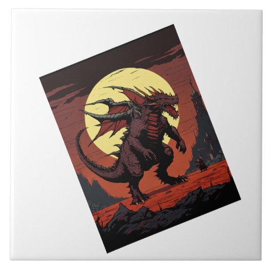 Carreau Dragon de lune. (Devant)