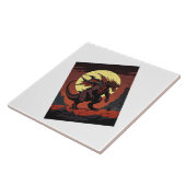 Carreau Dragon de lune. (Côté)