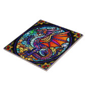 Carreau Dragon de verre coloré Mosaïque (Côté)