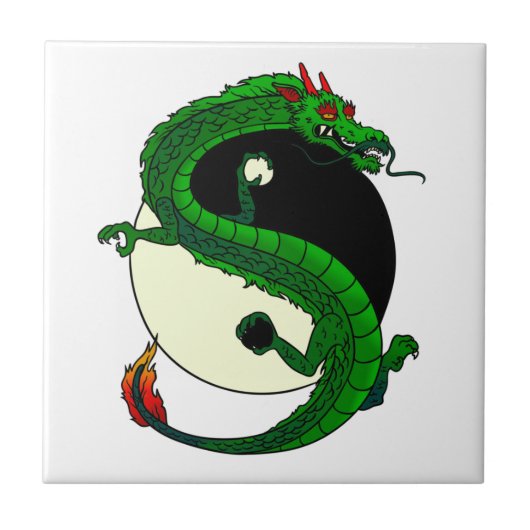 Carreau Dragon de Yin Yang (Devant)