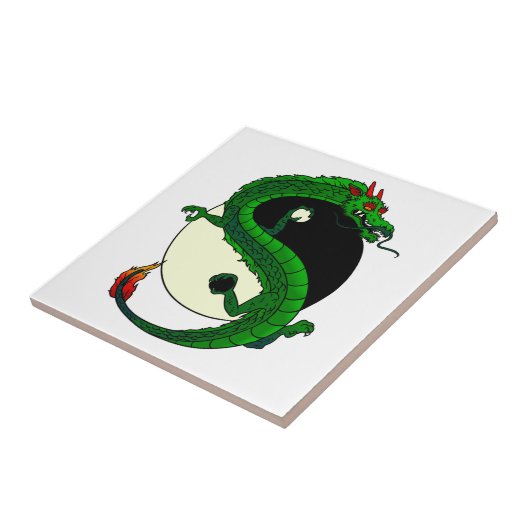 Carreau Dragon de Yin Yang (Côté)