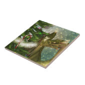 Carreau Dragon et fées de Noël (Côté)