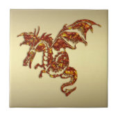 Carreau Dragon flamboyant sur l'or (Devant)