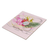 Carreau Dragon Fruit et rose Orchid Tropical (Côté)