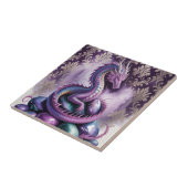 Carreau Dragon gothique mystique pourpre (Côté)