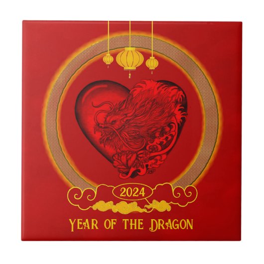 Carreau Dragon Heart, Année du Dragon (Devant)