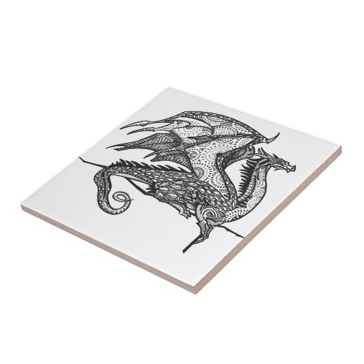 Carreau Dragon majestueux (Côté)