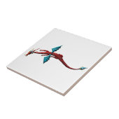 Carreau Dragon rouge de serpent (Côté)