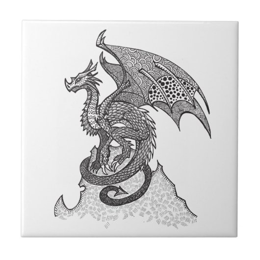 Carreau Dragon stoïque (Devant)