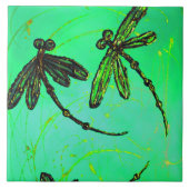 Carreau Dragonflies Superbe Vert & Turquoise Twist (Devant)