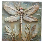 Carreau Dragonfly and Foliing Faux Relief (Devant)