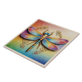 Carreau Dragonfly colorée - Gold & Rainbow multicolore (Côté)