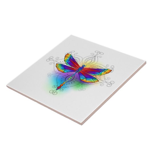 Carreau Dragonfly en arc-en-ciel (Côté)
