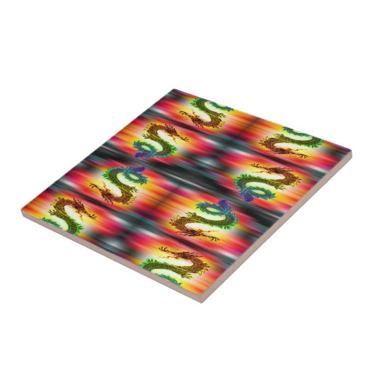 Carreau Dragons arc-en-ciel (Côté)