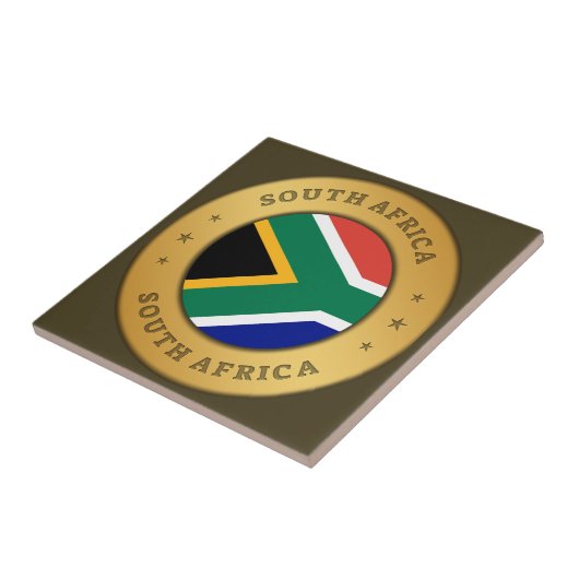 Carreau Drapeau Afrique du Sud (Côté)