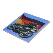 Carreau Drapeau allemand & moto Rider (Côté)