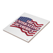 Carreau Drapeau américain avec drapeau américain (Côté)