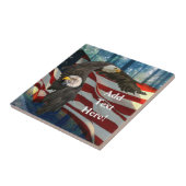 Carreau Drapeau américain Bald Eagle (Côté)