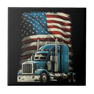Carreau Drapeau américain de camionnette pour voiture patr