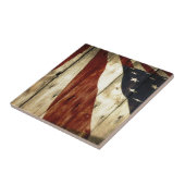 Carreau Drapeau américain de fibre de bois americana (Côté)