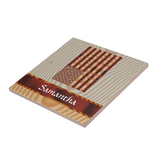 Carreau Drapeau américain Faux wood (Côté)
