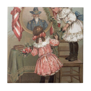 Carreau Drapeau américain Guerre de Sécession Union Mémori