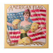 Carreau Drapeau américain Lady Liberty Independence (Devant)