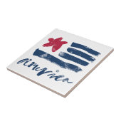 Carreau Drapeau américain Paintstrokes (Côté)