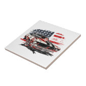 Carreau Drapeau Américain Patriotique (Côté)