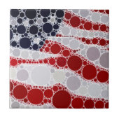 Carreau Drapeau américain patriotique unique (Devant)