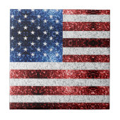 Carreau drapeau américain rouge blanc brillant parties sci (Devant)