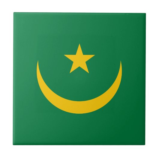 Carreau Drapeau ancien de Mauritanie (Devant)