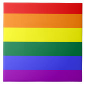 Carreau Drapeau arc-en-ciel de la fierté LGBT (Devant)