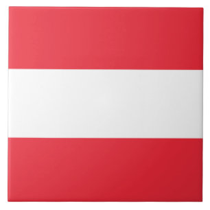 Carreau Drapeau autrichien (Autriche) Carrelage en céramiq