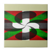 Carreau Drapeau basque et croix (Devant)