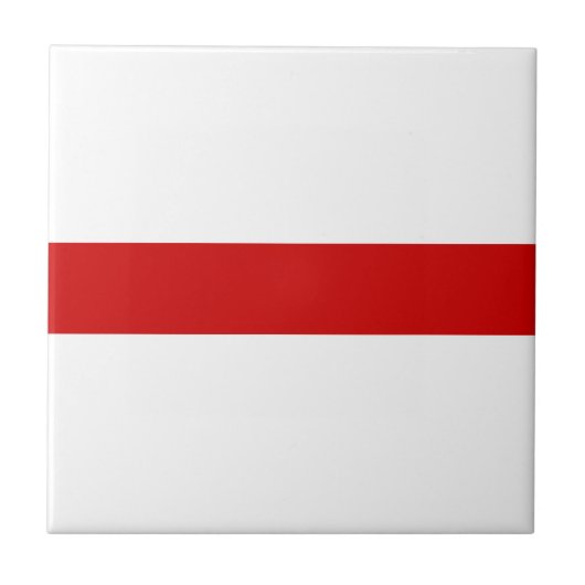 Carreau Drapeau biélorusse (rouge et blanc) (Devant)