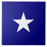 Carreau Drapeau bleu Bonnie<br><div class="desc">Ce dessin est orné du drapeau Bonnie Blue, qui était une bannière associée à diverses époques avec la République du Texas, la courte république de Floride occidentale et les états du sud de l'Amérique au début de la guerre civile américaine en 1861. Il sert aujourd'hui souvent de bannière représentative du...</div>