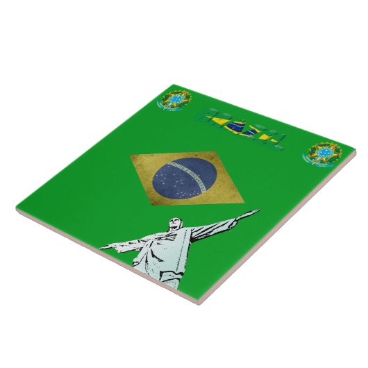 Carreau Drapeau brésilien (Côté)