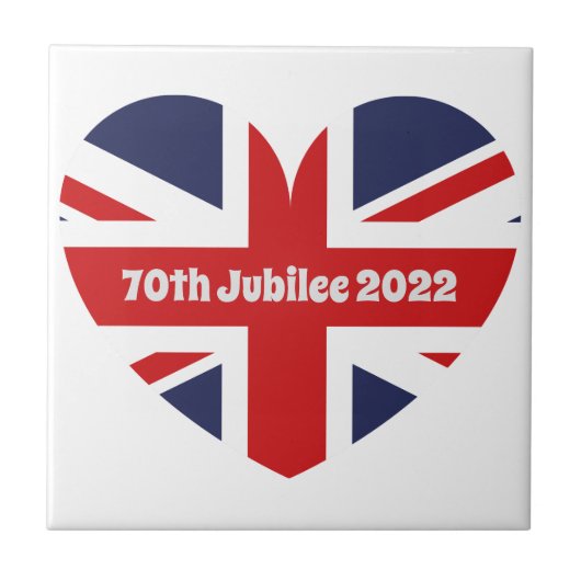 Carreau Drapeau britannique du 70e jubilé 2022 (Devant)